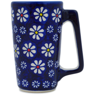 Polish Pottery Mug 8 oz Daisy Jazz UNIKAT