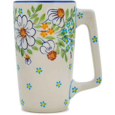 Polish Pottery Mug 8 oz Delicate UNIKAT