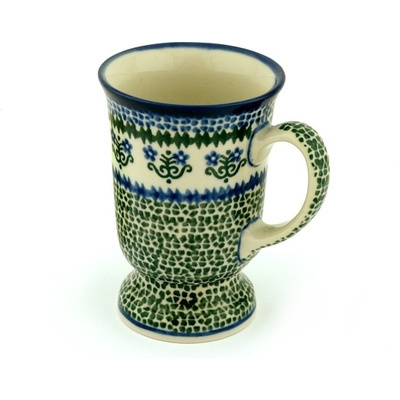 Polish Pottery Mug 8 oz Fanciful Daisy