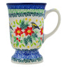 Polish Pottery Mug 8 oz Festive Avian Delight UNIKAT
