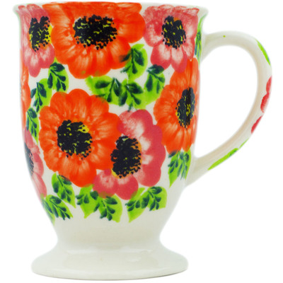 Polish Pottery Mug 8 oz Floral Abundance UNIKAT