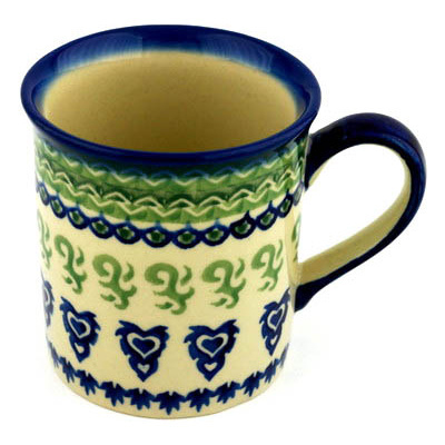 Polish Pottery Mug 8 oz Folk Art