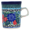 Polish Pottery Mug 8 oz Garden Trellis UNIKAT