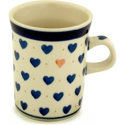 Polish Pottery Mug 8 oz Heart Of Hearts