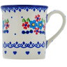 Polish Pottery Mug 8 oz Hearts And Flowers