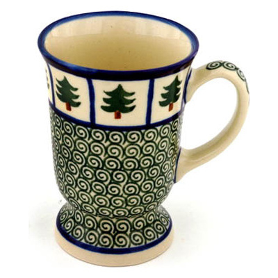 Polish Pottery Mug 8 oz Perky Pine