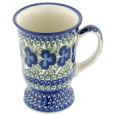 Polish Pottery Mug 8 oz Simple Fanfare UNIKAT