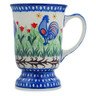 Polish Pottery Mug 8 oz Spring Chickens UNIKAT