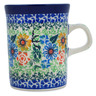 Polish Pottery Mug 8 oz Spring Wreath UNIKAT