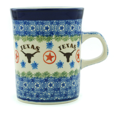 Polish Pottery Mug 8 oz State Of Texas