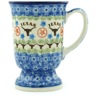 Polish Pottery Mug 8 oz State Of Texas