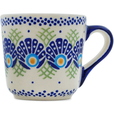 Polish Pottery Mug 8 oz Tail Feathers