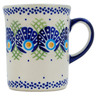 Polish Pottery Mug 8 oz Tail Feathers