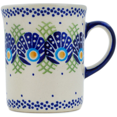 Polish Pottery Mug 8 oz Tail Feathers