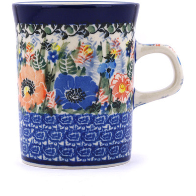 Polish Pottery Mug 8 oz Touch Of Beauty UNIKAT
