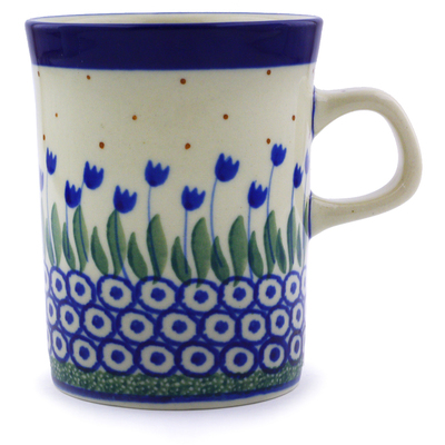 Polish Pottery Mug 8 oz Water Tulip