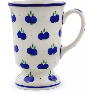 Polish Pottery Mug 8 oz Wild Blueberry