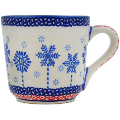 Polish Pottery Mug 8 oz Winter Sights UNIKAT