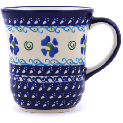 Polish Pottery Mug 9 oz Spring Violets