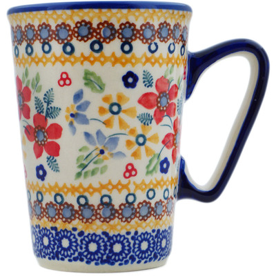 Polish Pottery Mug 9 oz Summer Bouquet UNIKAT