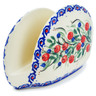 Polish Pottery Napkin Holder 5&quot; Patriotic Blooms UNIKAT