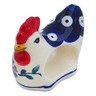 Polish Pottery Napkin Ring 3&quot; Peacock Forget-me-not