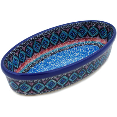 Polish Pottery Oval Baker 8&quot; Mesa UNIKAT