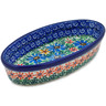 Polish Pottery Oval Baker 8&quot; Profusion UNIKAT