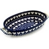 Polish Pottery Oval Baker with Handles 8-inch Heart To Heart