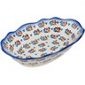 Polish Pottery Oval Bowl 10&quot; Sweet Clusters UNIKAT
