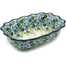 Polish Pottery Oval Bowl 12&quot; True Blues