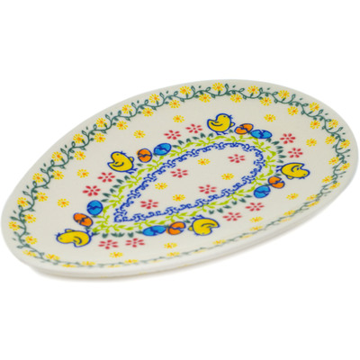 Polish Pottery Oval Platter 10&quot; Just Hatched