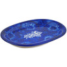 Polish Pottery Oval Platter 11&quot; Divine Cobalt UNIKAT