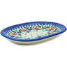 Polish Pottery Oval Platter 11&quot; Poppies Obsession UNIKAT