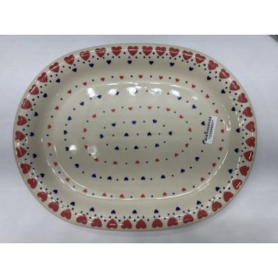 Polish Pottery Oval Platter 14&quot; From The Heart