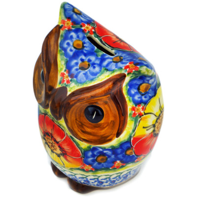 Polish Pottery Owl Figurine 5&quot; Mystical Garden UNIKAT