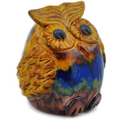 Polish Pottery Owl Figurine 7&quot; Natures Best
