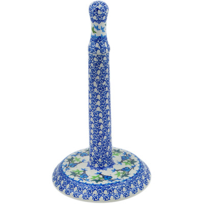 Polish Pottery Paper Towel Stand 13&quot; Bird Watching