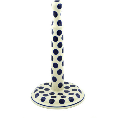 Polish Pottery Paper Towel Stand 13&quot; Bold Polka Dots