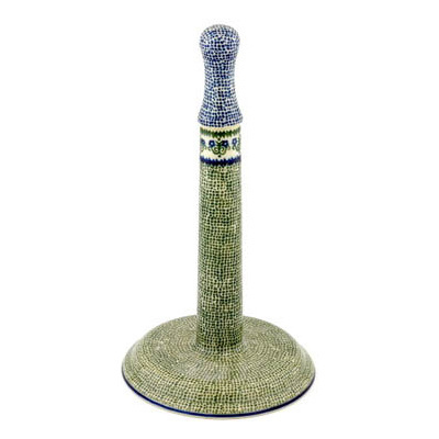 Polish Pottery Paper Towel Stand 13&quot; Fanciful Daisy