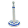 Polish Pottery Paper Towel Stand 13&quot; Winter Sparrow