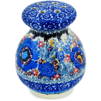Polish Pottery Parmesan Shaker 4&quot; Beautiful Blues UNIKAT