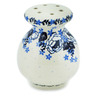 Polish Pottery Parmesan Shaker 4&quot; Flowers At Dusk
