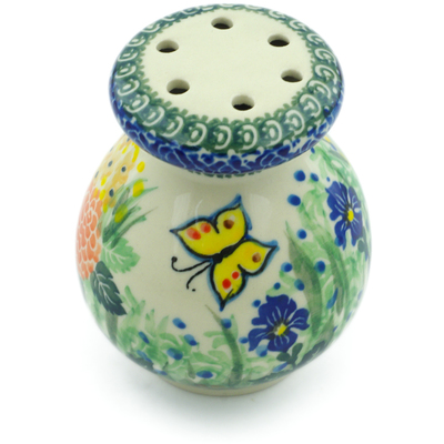 Polish Pottery Parmesan Shaker 4&quot; Spring Garden UNIKAT