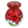 Polish Pottery Parmesan Shaker 4&quot; Sweet Red Petals UNIKAT