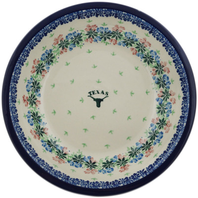 Polish Pottery Pasta Bowl 8&quot; Texas Wildflower