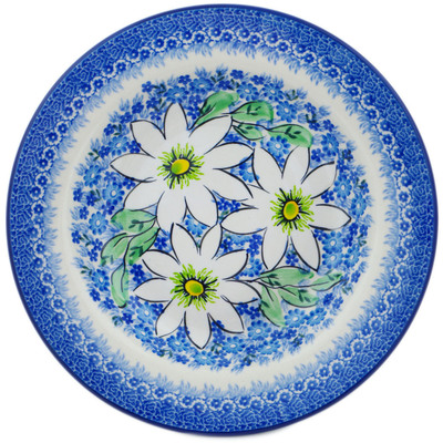 Polish Pottery Pasta Bowl 9&quot; Bloodroot Bliss UNIKAT