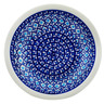 Polish Pottery Pasta Bowl 9&quot; Blue Diamond