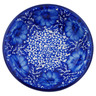 Polish Pottery Pasta Bowl 9&quot; Cobalt Fantasy