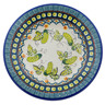 Polish Pottery Pasta Bowl 9&quot; Cucumber Patch